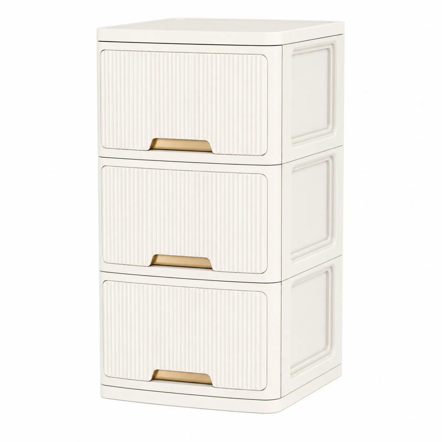 Plastikowa szafka z szufladami biały 3 szuflady 60x40x30cm