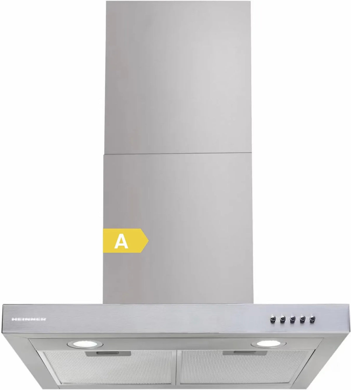 HEINNER okap kuchenny, Okap próżniowy HDCH- 360TSS, 60 cm, 308 m3 / h, ewakuacja i recykling, montaż ścienny, 3 poziomów, stal nierdzewna, srebro HDCH-360TSS m3/h