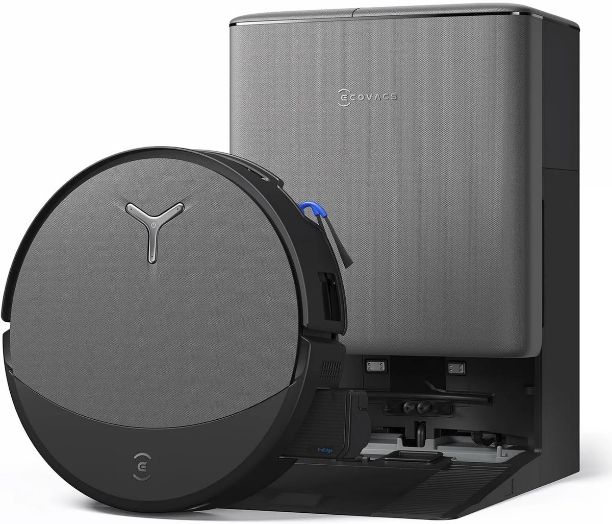 ECOVACS robot sprzątający, Odkurzacz, AIVI 3D T90, Boost, efekt 3D, czarny, świeży przepływ, TruePass 4WD, OZMO Roller 3, TruEdge 3, Agent YIKO
