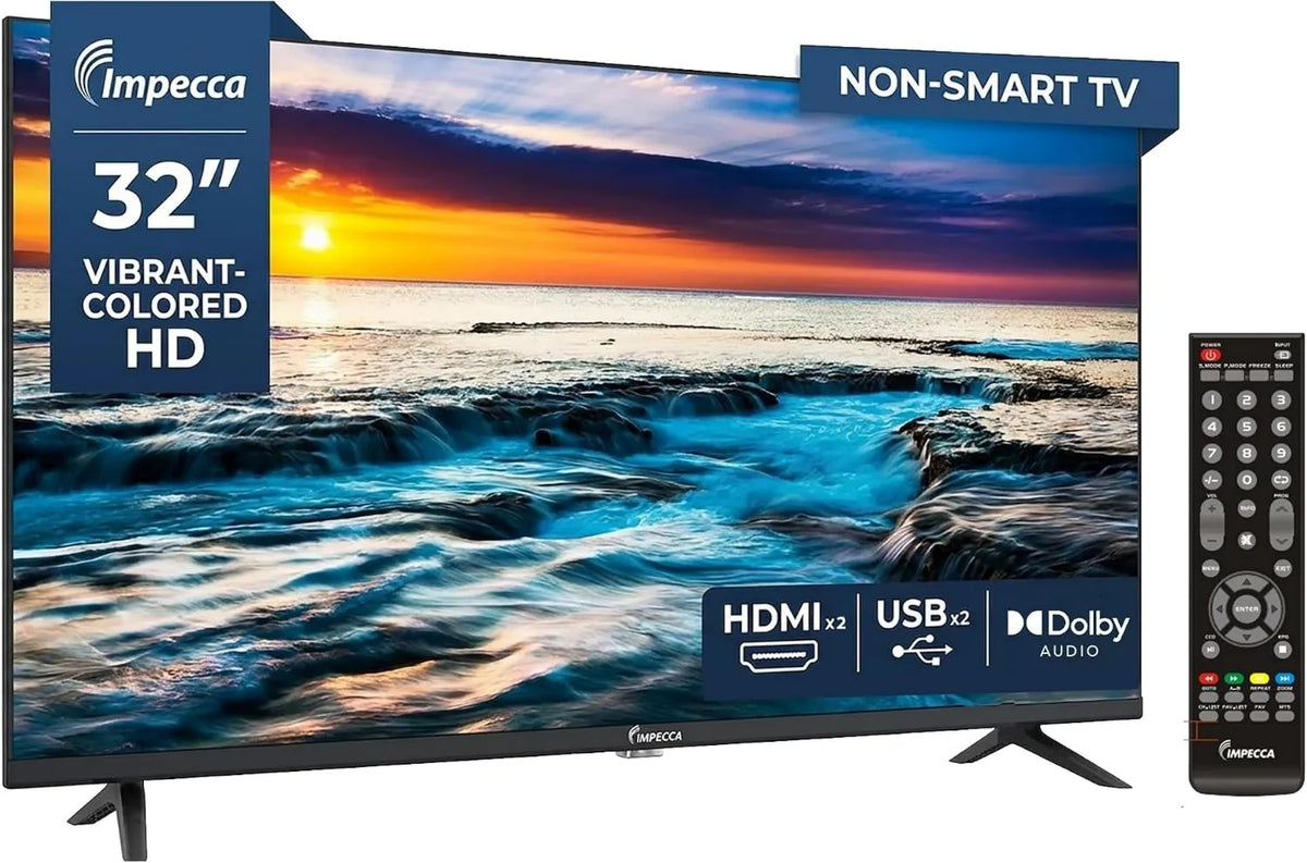 Impecca, Smart TV 720P, 32 cali, TV, HDMI, USB, instalacja ścienna, bez ramy, pełne sterowanie zdalne, do zabudowy głośniki stereo, montaż ścienny