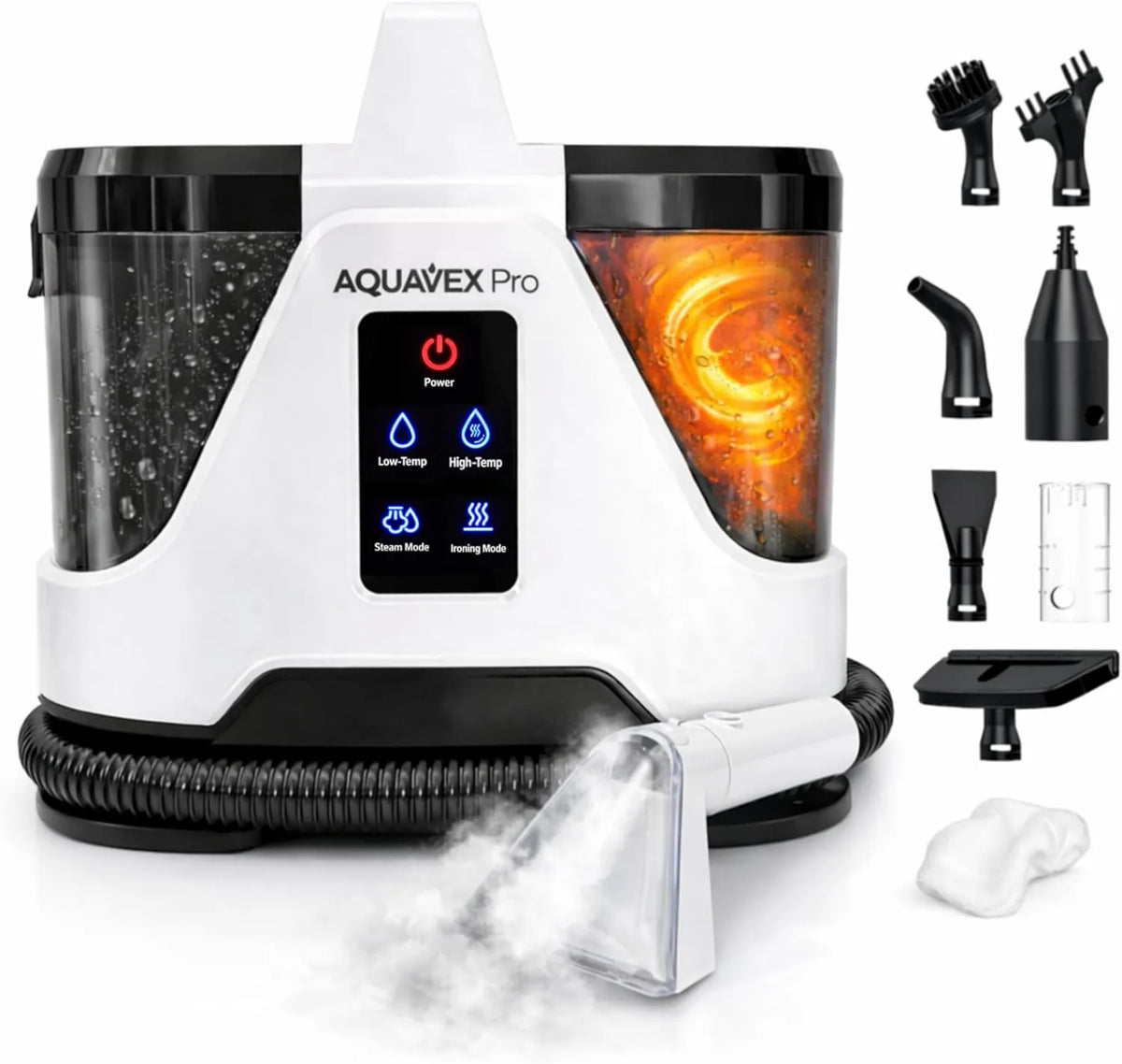 Aquavex Pro odkurzacz piorący, 1.8 l + 1.1 l Czyszczarka, Dywany, 1.8 l, 1850 W, 1.1 l, duży zbiornik, para