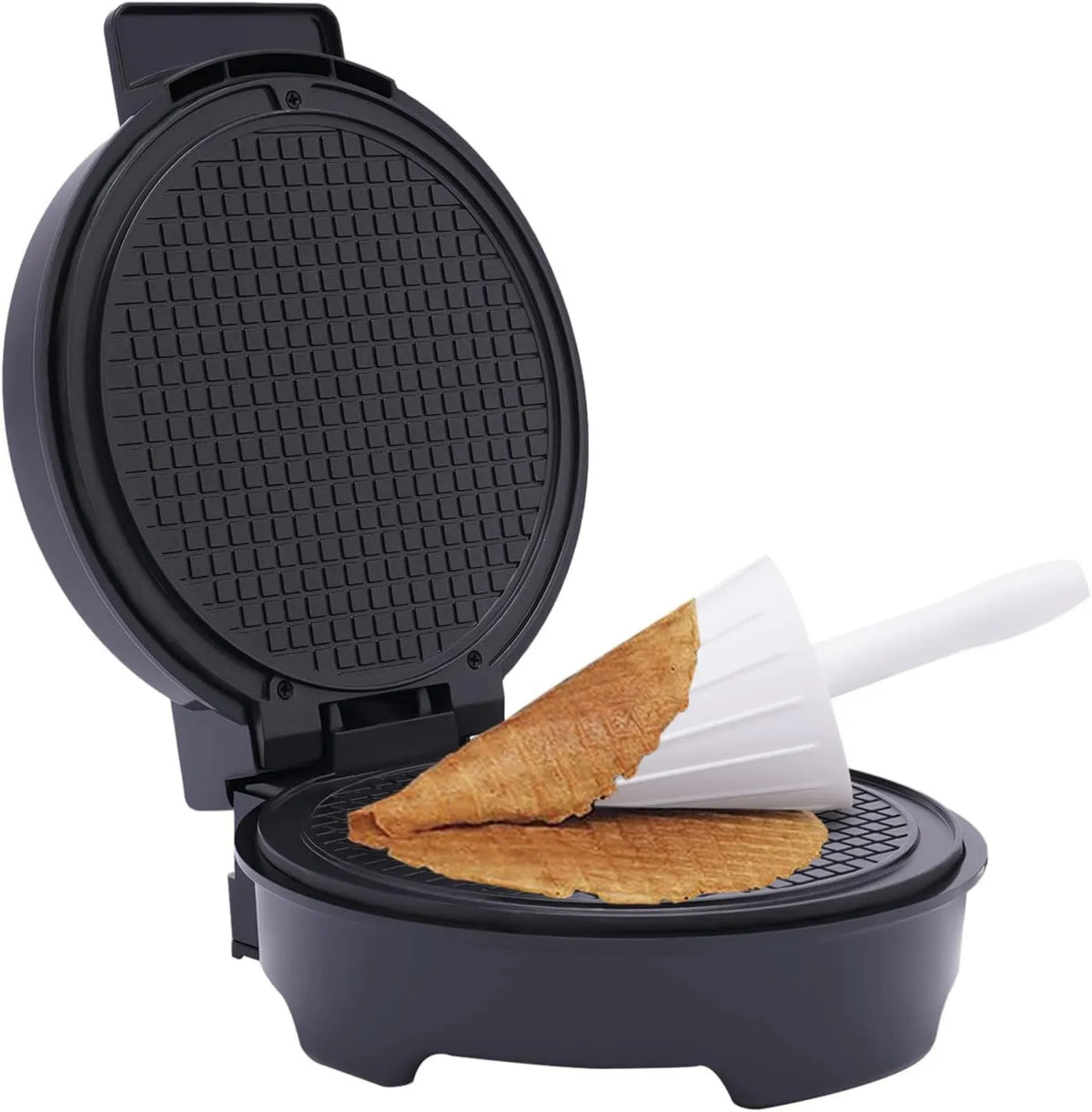 Kozivmo gofrownica / opiekacz, Wafler elektryczny, 1200 W, czarny, do chrupiących gofrów