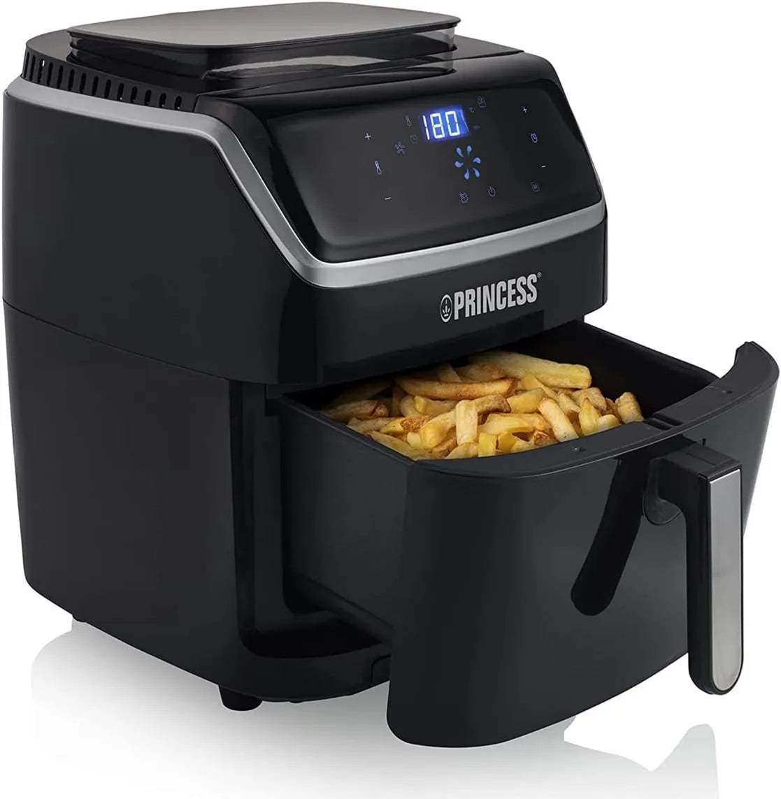 Princess frytkownica beztłuszczowa, 1700 W, 8 programów, funkcja pary, Frytkownica beztłuszczowa 182080 Steam Aerofryer, książeczka kucharska