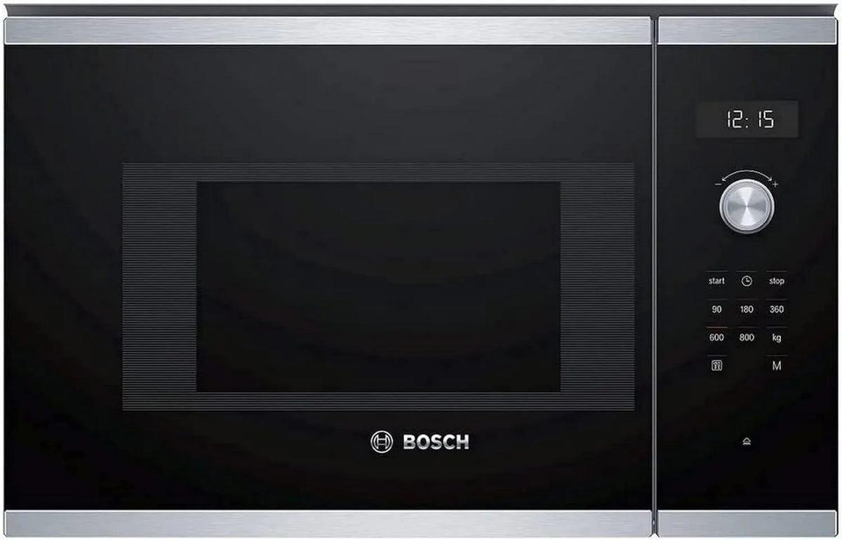 Bosch BFL524MS0 kuchenka mikrofalowa, 3,0 kg, stal nierdzewna, Seria 6 Wbudowany Mikrofalówka Solo 20L 800W Czarny