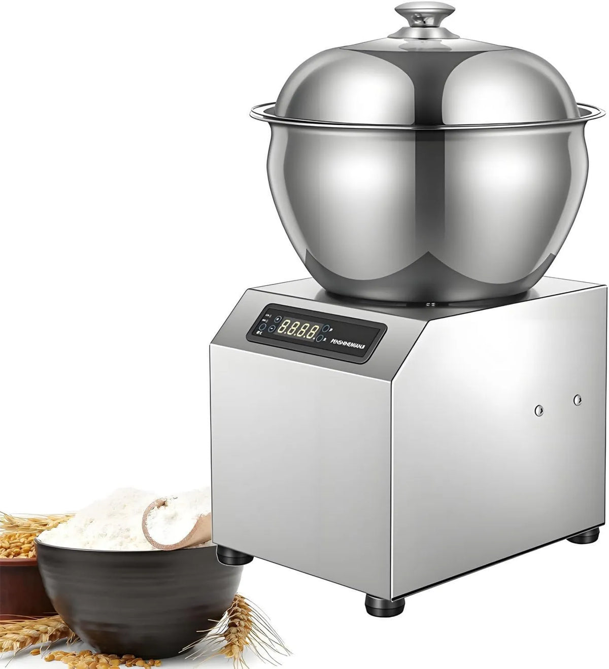 ByBoDi robot kuchenny, Pizzeria, Duża pojemność, Piec elektryczny 2 200 W, 8.2 kg, 1400 TR / Min, Stal nierdzewna, Podwójna obrót, Restauracja 5 KG