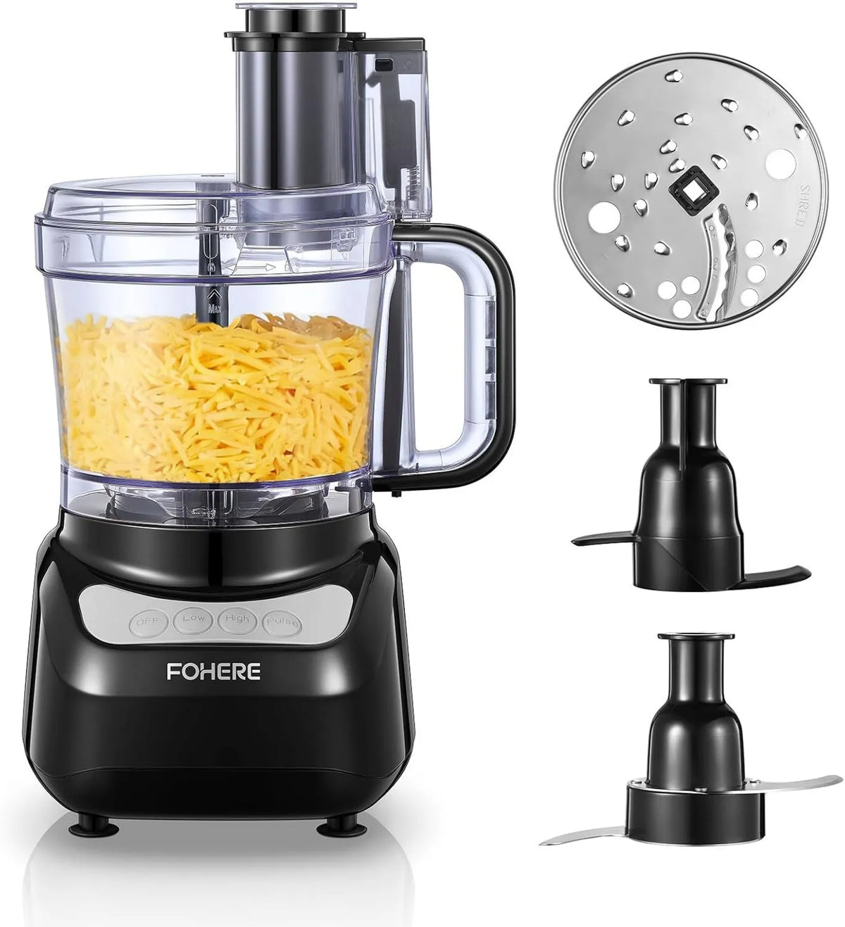 FOHERE, Robot kuchenny, 2, 1 l, 2- in-1, stal nierdzewna, 2 Speedy + Puls 2-en-1