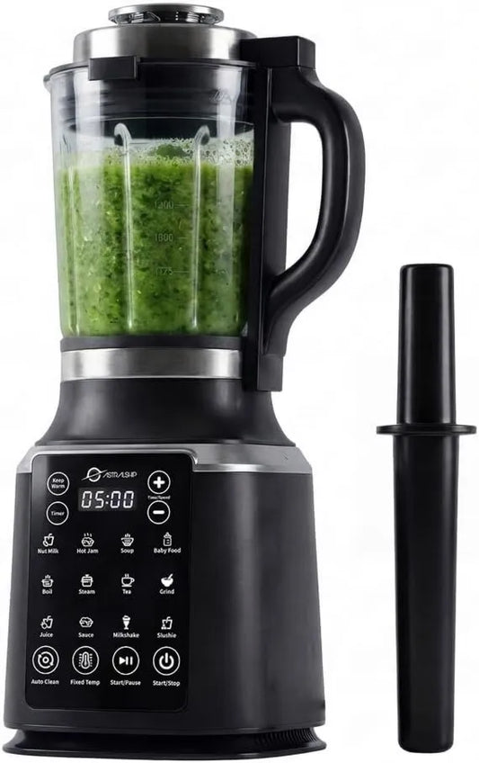 ASTRALSHIP blender kielichowy, Grzejnik elektryczny, profesjonalne mieszalniki silnikowe o mocy 1500 W, 14 programów, 9 regulowanych prędkości
