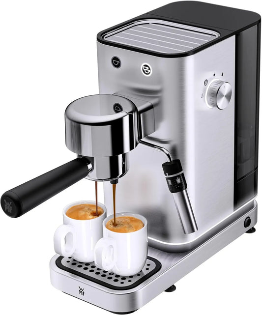 WMF ekspres ciśnieniowy, 1400 W, 15 bar, 2 filiżanki, stal nierdzewna, Lumero ekspres do kawy z sitkiem, na 1-2 filiżanki espresso