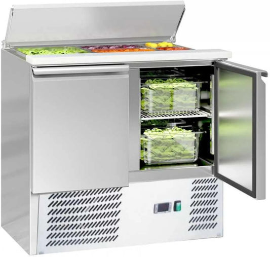 Générique, Produkt 240 l, Saladeta chłodnicza generatorowa 2 Drzwi z teleskopowym planem ze stali nierdzewnej