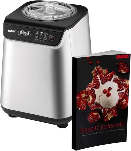 Unold, Wyświetlacz LCD, do w pełni automatycznych sprężarek, UNOL 488259 Uno Sorbetière z 101 receptur, 1.2 l Sorbetière, 1-calowy zakres