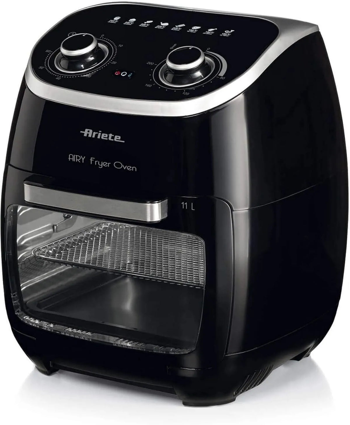 Ariete frytkownica beztłuszczowa, 11 l, 2000 W, Stal, Piec, 4619 Suszarka do powietrza i piekarnik elektryczny z prażeniem