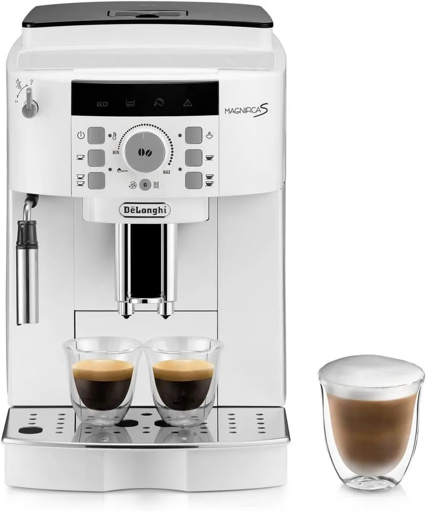 De'Longhi, De 'Longhi ECAM22.110.W Mchy mleczne, emulgator mleka, 2 strefy temperatury, biały, 2 Przepisy kawy, 2 Expressos à la Fois