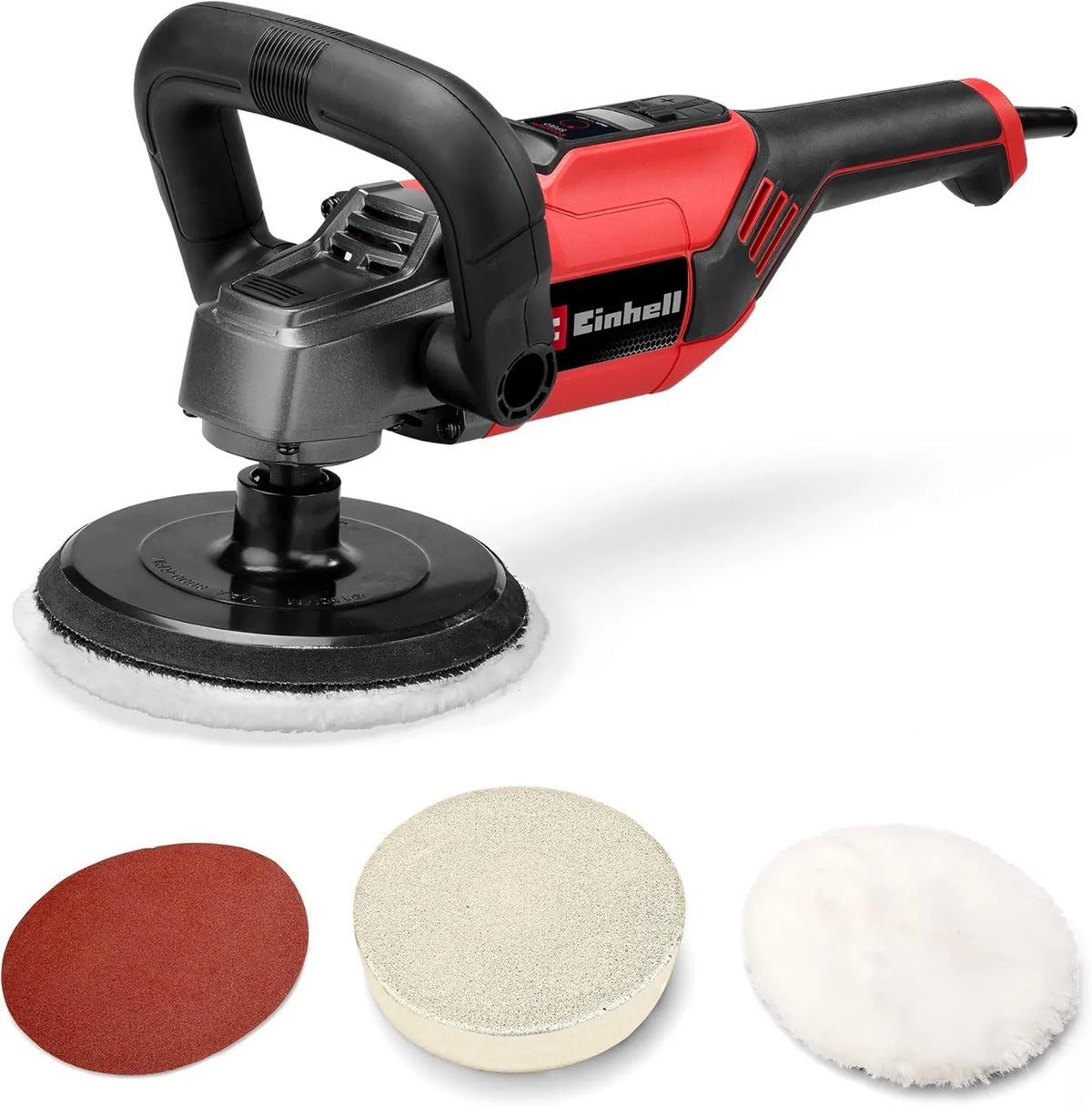 Einhell, PO 1100 zmienna elektroniczna, stała elektroniczna, do samoprzylepnego mocowania, polisperspersperowana CC- / 150 CE, 1100 W, Ø 150 mm