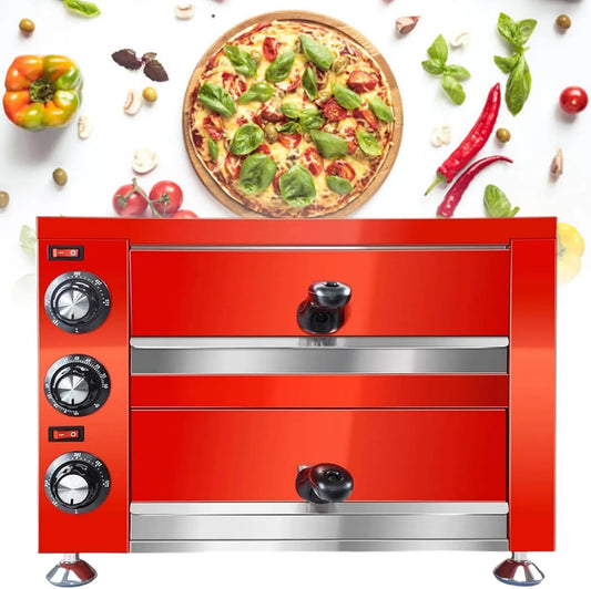 XEEAOFE piec do pizzy, Elektryczny mini piekarnik do pizzy, 12 cali, 110 V, minutnik, profesjonalny, restauracja