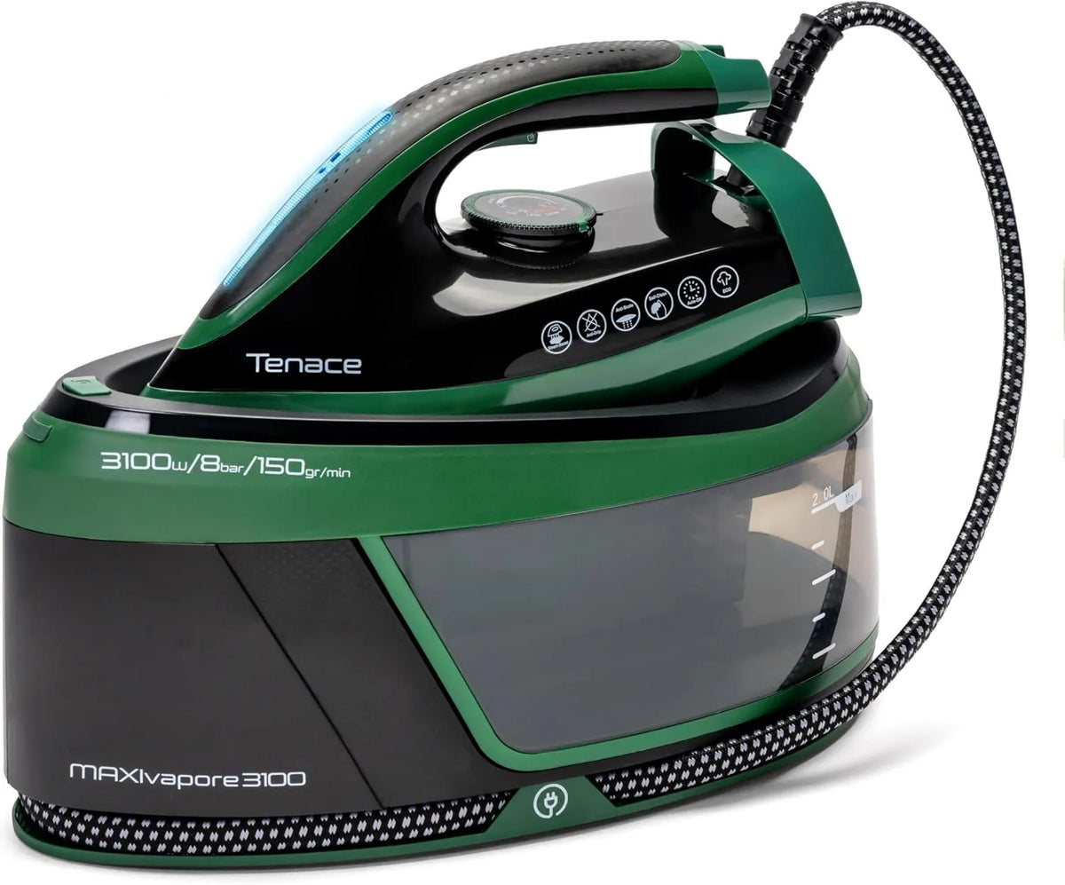 XSQUO Useful Tech generator pary, para 3100 W 8 Bary 150 g min Prasowanie Pionowy zbiornik poziomy 2 l Sole ceramiczne Przeciwkleiste anty- kalkarskie Auto Cleaning Stop
