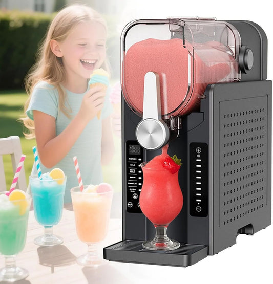 Kostkarka do lodu, 1,6 l, Granita do domu, maszyna do granity 1,6 l z 6 wstępnie ustawionymi programami, samoczyszcząca jednym dotknięciem