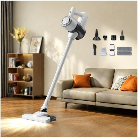 ZaiZaiSMao odkurzacz pionowy, Odkurzacz, 120 W, para wodna, biały, Broom myjka 120 W 18Kpa 35 Min
