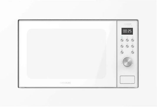 Cecotec, GrandHeat 2050 Kuchenka mikrofalowa, 24, 5 cm, 20 l, 800 / 700, 900 W, 7 programów, do zabudowy, minutnik, grill, ceramiczne wnętrze, rozmrażanie